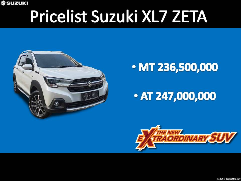 Pricelist Suzuki Xl7 2021 tipe Zeta Manual Otomatis Termurah